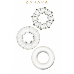 3 Cockrings Strech Rings Clear - Zahara