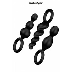 Set de 3 plugs noirs Booty Call - Satisfyer