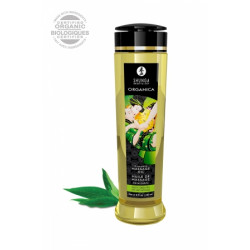 Huile de massage BIO Thé vert exotique - Shunga