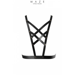 Harnais décolleté croisé noir - Maze