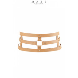 Ceinture et menottes marron - Maze