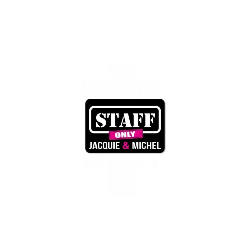 Plaque de porte J M Staff