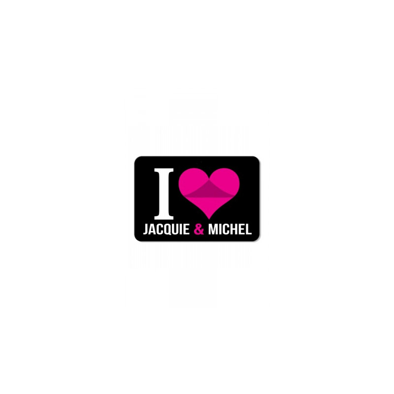 Plaque de porte I love J M