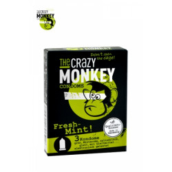 3 Préservatifs Crazy Monkey Menthe Fraiche