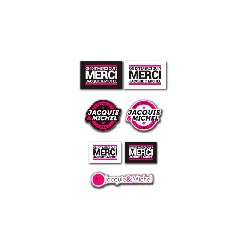 Assortiment 7 stickers J M