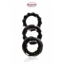 Set 3 cockrings Stretchy - Malesation