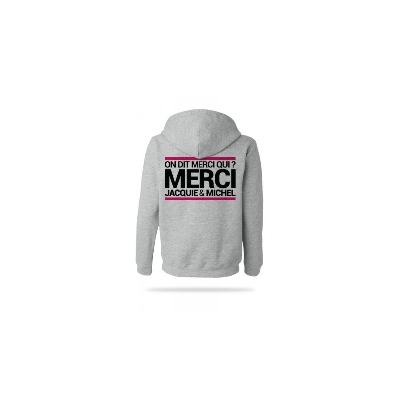 Sweat-shirt Capuche J M gris   taille Small