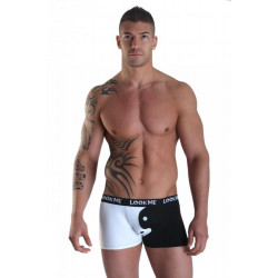 Boxer blanc noir Yin Yang - LM30-66