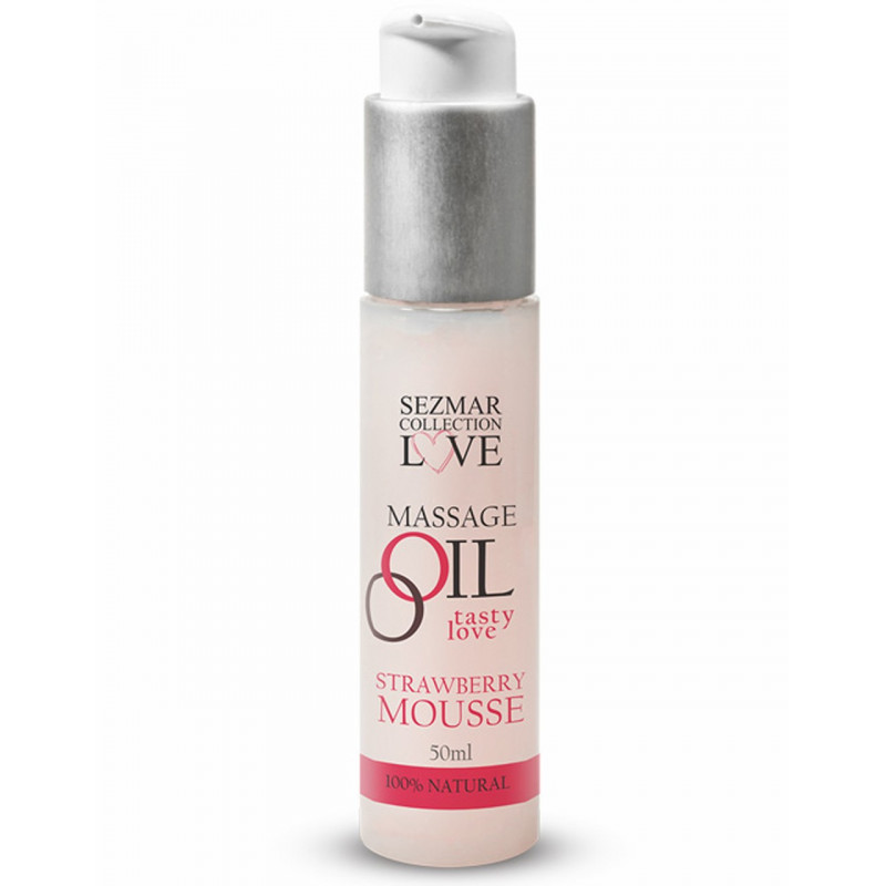 Huile de massage comestible mousse de fraise 50ml - SEZ003