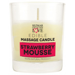 Bougie de massage mousse de fraise 100ml - SEZ046