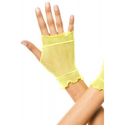 Gants ouverts en résille vert fluo - ML438NGR