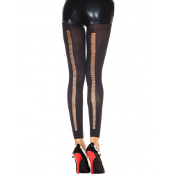 Legging noir fashion et fin ajouré sur l'arrière - MH35241BLK