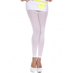 Legging blanc fin opaque et uni - MH35747WHT