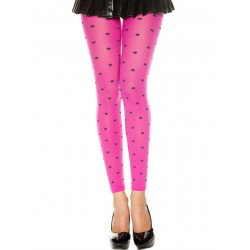 Legging fantaisie rose à pois noirs - MH35218FUB