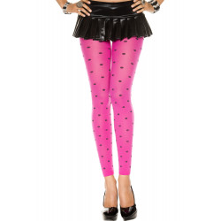 Legging fantaisie rose à pois noirs - MH35218FUB