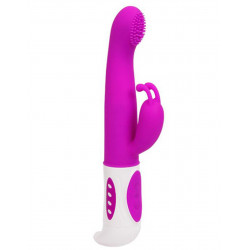 Vibromasseur rabbit rose avec tête à picots - CC530225