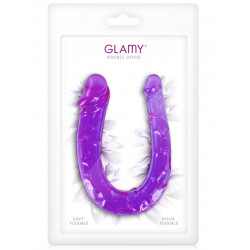 Double dong gode fléxible violet 29.5cm - CC570045