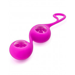 Boules de Geisha rose verre et silicone - CC571001