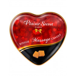 Mini bougie de massage caramel boîte coeur 35ml - CC826068