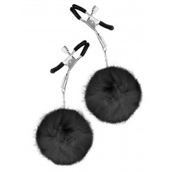 Pinces à seins pression réglable pompons noirs - CC5700720010