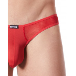 String rouge sexy avec fine résille - LM805-57RED