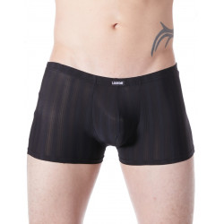 Boxer noir glamour avec fines rayures - LM806-67BLK