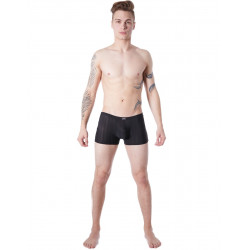 Boxer noir glamour avec fines rayures - LM806-67BLK