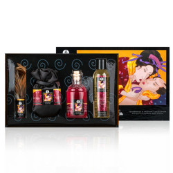 Coffret sensuel huiles de massage plumeau et poudre de corps - CC819500