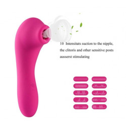 Vibromasseur stimulateur à succion rose 20 programmes USB - CR-CAV013