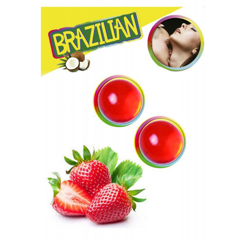 Boules de massage Brésiliennes fraise - BZ3851