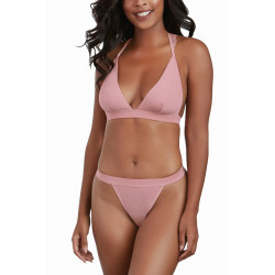 Ensemble vieux rose jersey et dentelle - DG11074PNK