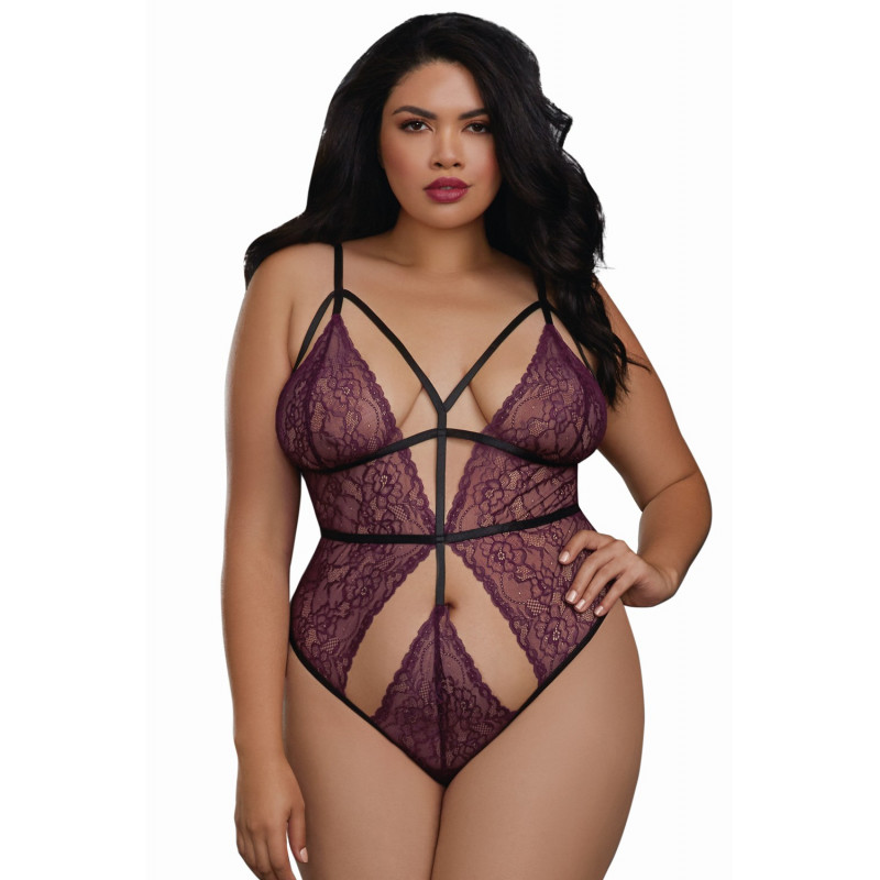 Body string grande taille dentelle extensible - DG11511XSPG