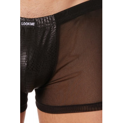 Boxer noir transparence et effet reptile - LM903-67BLK