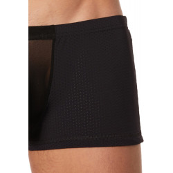 Boxer noir finement ajouré et transparence - LM905-67BLK