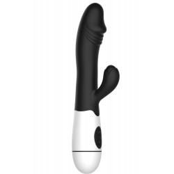 Vibromasseur rabbit noir avec gland 30 programmes - CR-VA001BLK