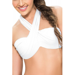 Haut de bikini blanc multi-positions - MAR6848WHT