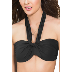 Haut de bikini noir multi-positions - MAR6848BLK