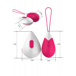 Oeuf vibrant design fuschia 10 vitesses USB - WW-COOFUS