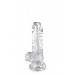 Gode jelly transparent ventouse taille S 15.3cm - CC570122