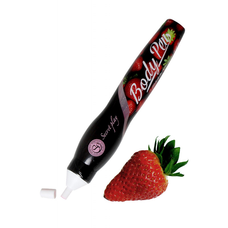 Stylo corporel fraise comestible - SP1531