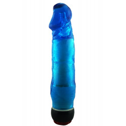 Vibromasseur jelly bleu avec gland - CR-YOJ066BLU