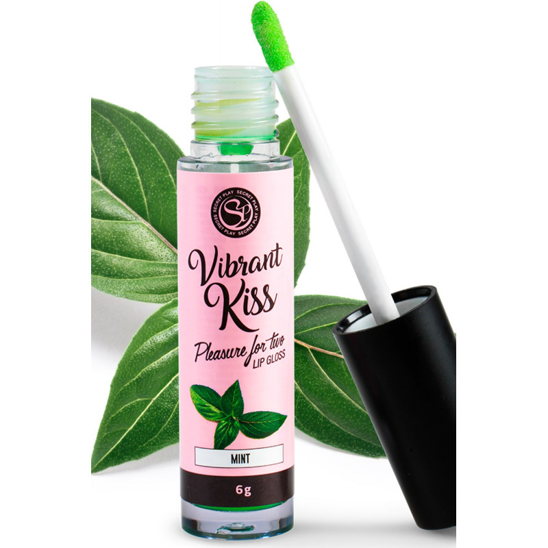 Gloss sexe oral vibrant à la menthe 100  comestible - SP6546