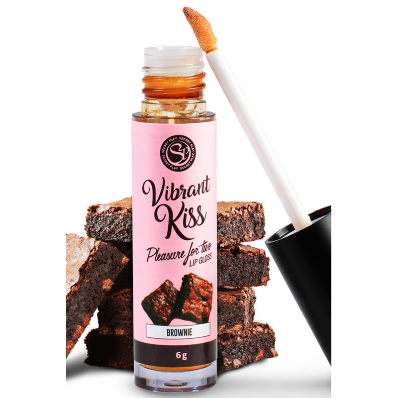 Gloss sexe oral vibrant au brownie 100  comestible - SP6553