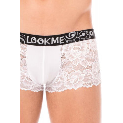 Boxer blanc en dentelle délicate - LM2006-67WHT