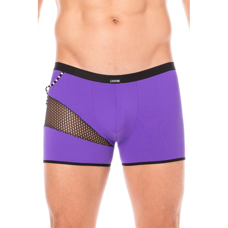 Boxer violet  filet et corde - LM2004-67PUR