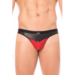 Jock rouge simili cuir brillant - LM2001-27RED