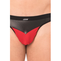 Jock rouge simili cuir brillant - LM2001-27RED