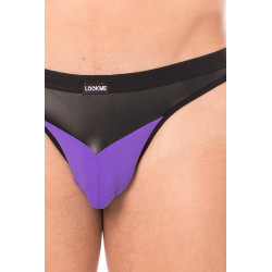 String violet simili cuir brillant - LM2001-57PUR