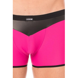 Boxer magenta simili cuir brillant - LM2001-67MAG