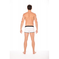 Mini-Pants blanc échancré avec zip - LM2003-68WHT